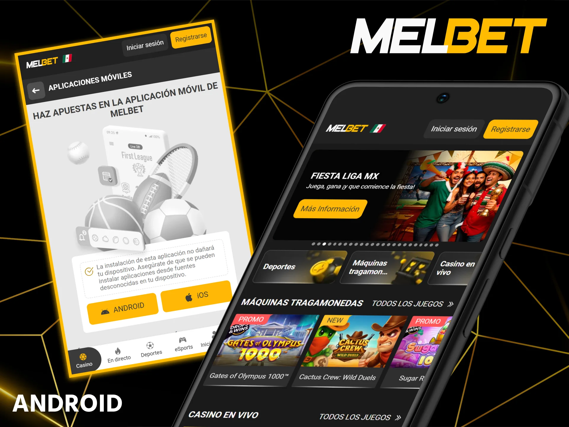 La aplicación móvil de Melbet para Android facilita las apuestas deportivas y los juegos de casino.