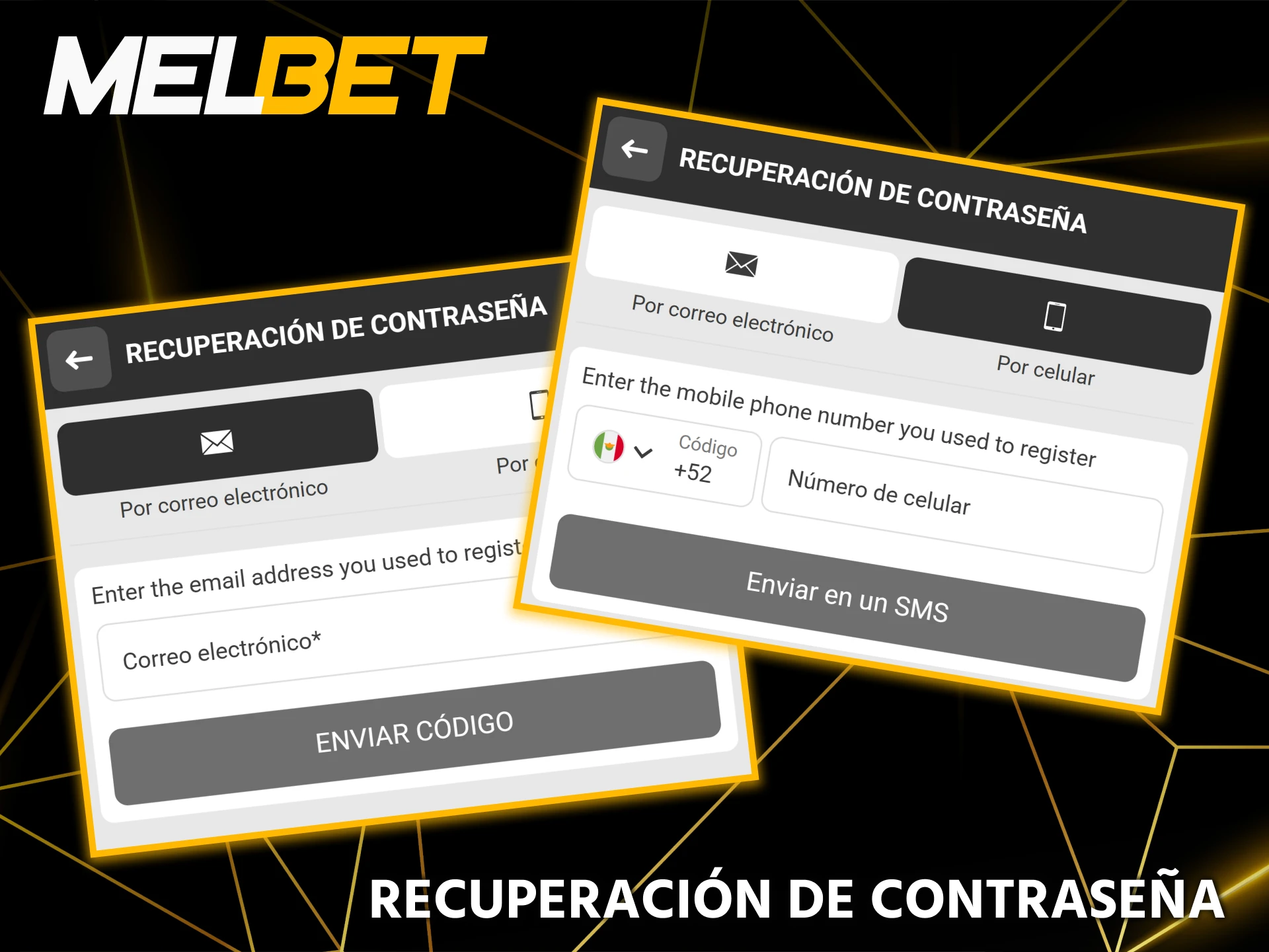 Siga nuestra guía de recuperación de contraseña olvidada para restablecer sus credenciales por SMS o correo electrónico en Melbet.